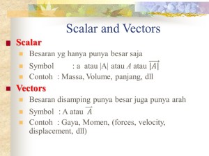 Scalar & Vector